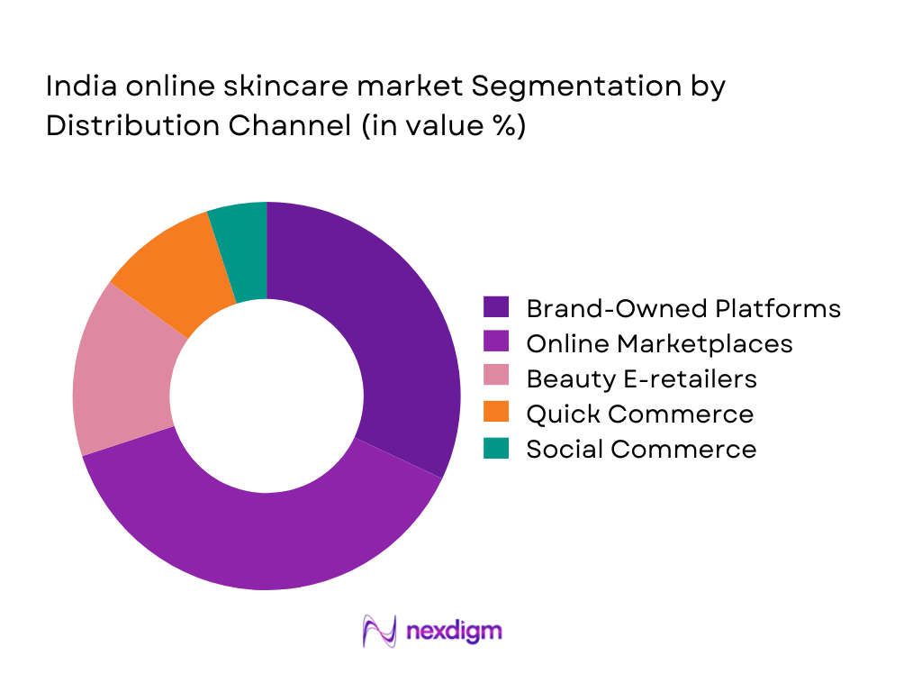 India Online Skincare Market Segmentation by Distribution Channel